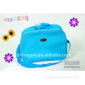 Simple Style Sky Blue Microfiber Travel Tote Bag with Two Kinds of Handle